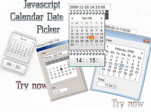 Javascript Calendar Date Picker screen shot